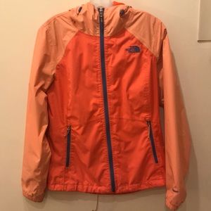 The North Face Hyvent waterproof rain jacket.